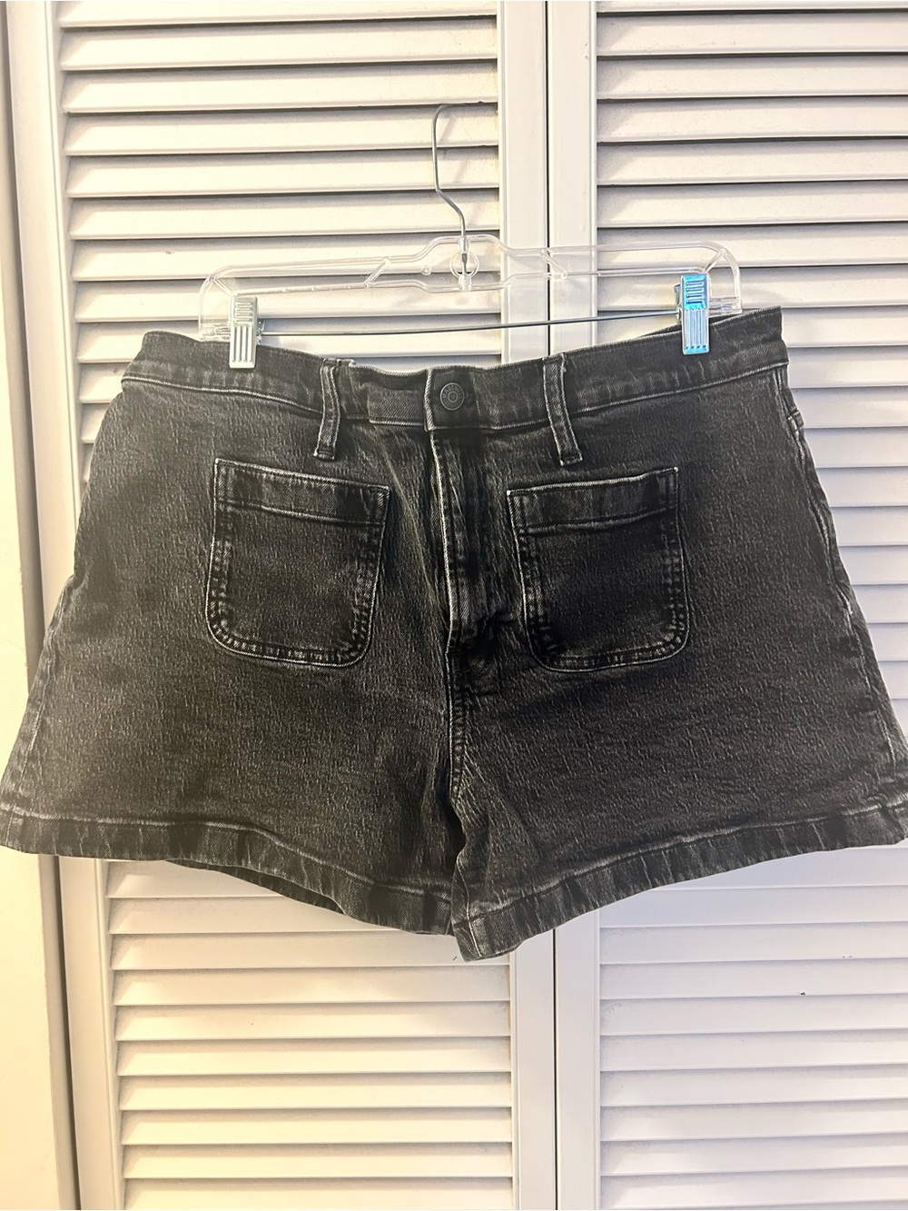 Madewell Classic High-Rise Black Denim Shorts - 33